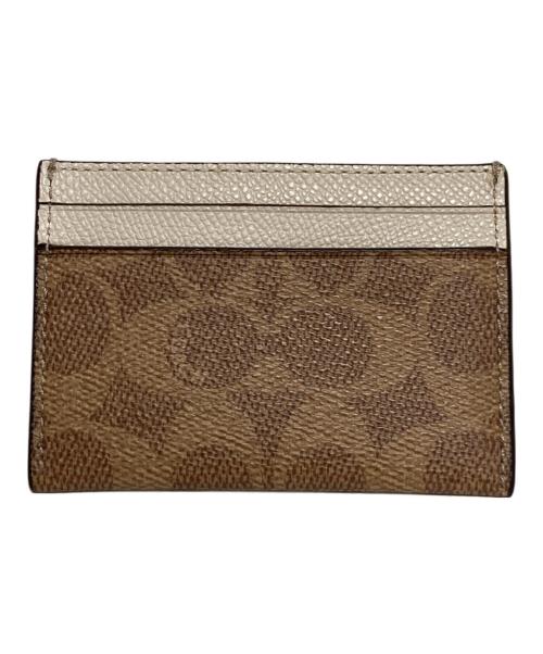 COACH（コーチ）COACH (コーチ) Lジップ ウォレット・シグネチャー キャンバス ホワイトの古着・服飾アイテム