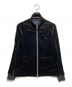 FRED PERRYフレッドペリー）の古着「ベロアトラックジャケット」｜ブラック
