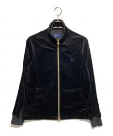 FRED PERRY（フレッドペリー）の古着「ベロアトラックジャケット」｜ブラック