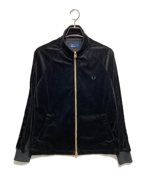 FRED PERRY（フレッドペリー）FRED PERRY (フレッドペリー) ベロアトラックジャケット ブラック サイズ:Mの古着・服飾アイテム