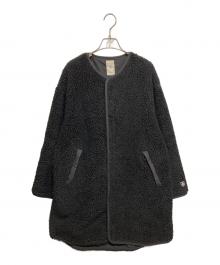 ORCIVAL（オーシバル）の古着「ウールボア カラーレスコート」｜ブラック