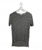 Vivienne Westwoodヴィヴィアンウエストウッド）の古着「ボーダーアシメTシャツ」｜グレー