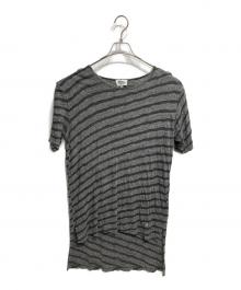 Vivienne Westwood（ヴィヴィアンウエストウッド）の古着「ボーダーアシメTシャツ」｜グレー