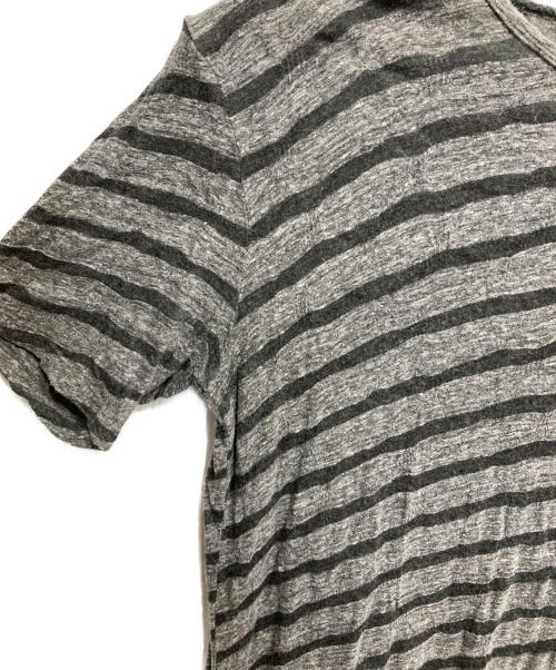 Vivienne Westwood（ヴィヴィアンウエストウッド）Vivienne Westwood (ヴィヴィアンウエストウッド) ボーダーアシメTシャツ グレー サイズ:46の古着・服飾アイテム