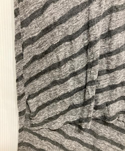 Vivienne Westwood（ヴィヴィアンウエストウッド）Vivienne Westwood (ヴィヴィアンウエストウッド) ボーダーアシメTシャツ グレー サイズ:46の古着・服飾アイテム