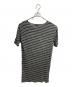 Vivienne Westwood (ヴィヴィアンウエストウッド) ボーダーアシメTシャツ グレー サイズ:46：5000円