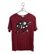Vivienne Westwoodヴィヴィアンウエストウッド）の古着「ボーダープリントTシャツ」｜レッド