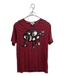 Vivienne Westwood（ヴィヴィアンウエストウッド）の古着「ボーダープリントTシャツ」｜レッド