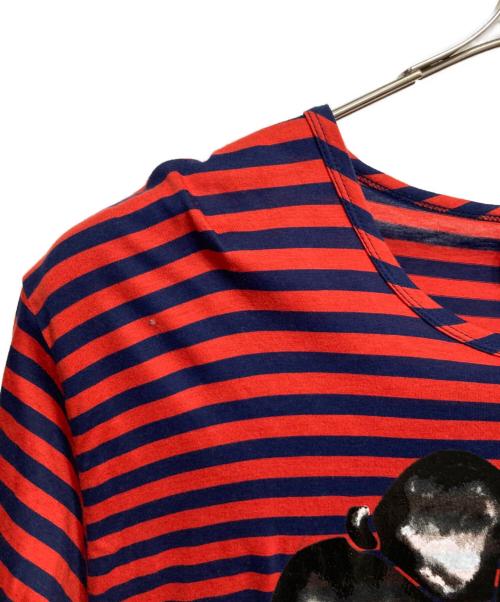 Vivienne Westwood（ヴィヴィアンウエストウッド）Vivienne Westwood (ヴィヴィアンウエストウッド) ボーダープリントTシャツ レッド サイズ:50の古着・服飾アイテム