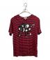 Vivienne Westwood（ヴィヴィアンウエストウッド）の古着「ボーダープリントTシャツ」｜レッド