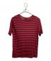 Vivienne Westwood (ヴィヴィアンウエストウッド) ボーダープリントTシャツ レッド サイズ:50：7000円