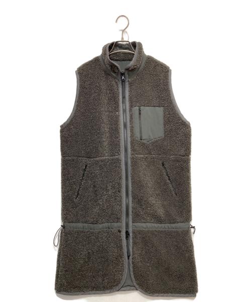 SEESET（シーセット）SEESET (シーセット) リバーシブル ボアフリースロングジレ ブラック×グレー サイズ:Fの古着・服飾アイテム