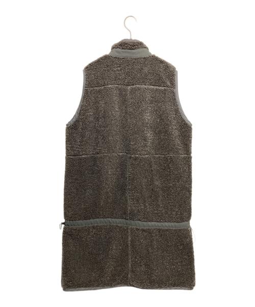 SEESET（シーセット）SEESET (シーセット) リバーシブル ボアフリースロングジレ ブラック×グレー サイズ:Fの古着・服飾アイテム