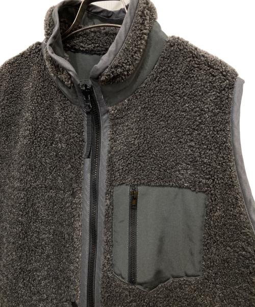 SEESET（シーセット）SEESET (シーセット) リバーシブル ボアフリースロングジレ ブラック×グレー サイズ:Fの古着・服飾アイテム