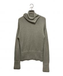 SEEALL（シーオール）の古着「ダブルハイネックニット セーター」｜グリーン