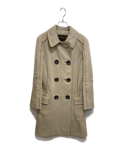 LOUIS VUITTON（ルイ ヴィトン）LOUIS VUITTON (ルイ ヴィトン) パイピングミドルコート ベージュ サイズ:34の古着・服飾アイテム