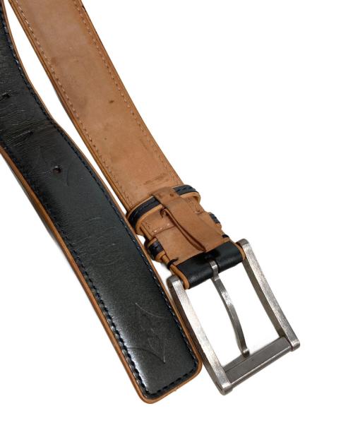 LOUIS VUITTON（ルイ ヴィトン）LOUIS VUITTON (ルイ ヴィトン) マットサンチュール-レザーベルト ベージュ×オリーブ サイズ:80-32の古着・服飾アイテム
