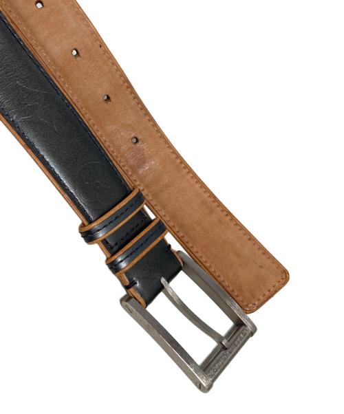 LOUIS VUITTON（ルイ ヴィトン）LOUIS VUITTON (ルイ ヴィトン) マットサンチュール-レザーベルト ベージュ×オリーブ サイズ:80-32の古着・服飾アイテム