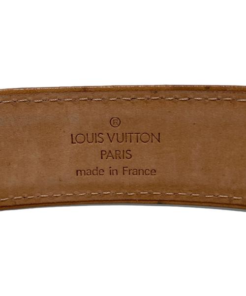 LOUIS VUITTON（ルイ ヴィトン）LOUIS VUITTON (ルイ ヴィトン) マットサンチュール-レザーベルト ベージュ×オリーブ サイズ:80-32の古着・服飾アイテム