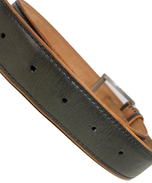 LOUIS VUITTON（ルイ ヴィトン）LOUIS VUITTON (ルイ ヴィトン) マットサンチュール-レザーベルト ベージュ×オリーブ サイズ:80-32の古着・服飾アイテム