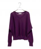 SLOBE IENAスローブ イエナ）の古着「ウォッシャブルドルマンVネックプルオーバー」｜パープル