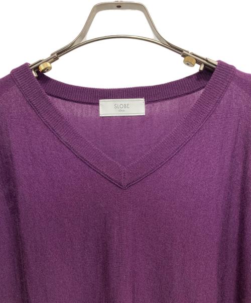 SLOBE IENA（スローブ イエナ）SLOBE IENA (スローブ イエナ) ウォッシャブルドルマンVネックプルオーバー パープル サイズ:Fの古着・服飾アイテム