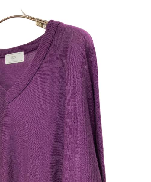 SLOBE IENA（スローブ イエナ）SLOBE IENA (スローブ イエナ) ウォッシャブルドルマンVネックプルオーバー パープル サイズ:Fの古着・服飾アイテム