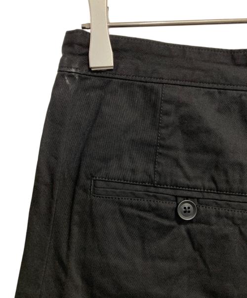GROUND Y（グラウンドワイ）GROUND Y (グラウンドワイ) コットンジップパンツ ブラック サイズ:3の古着・服飾アイテム