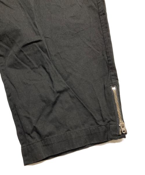 GROUND Y（グラウンドワイ）GROUND Y (グラウンドワイ) コットンジップパンツ ブラック サイズ:3の古着・服飾アイテム