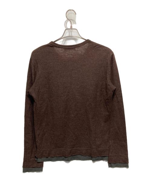 Y's（ワイズ）Y's (ワイズ) ウールニット ブラウン サイズ:3の古着・服飾アイテム