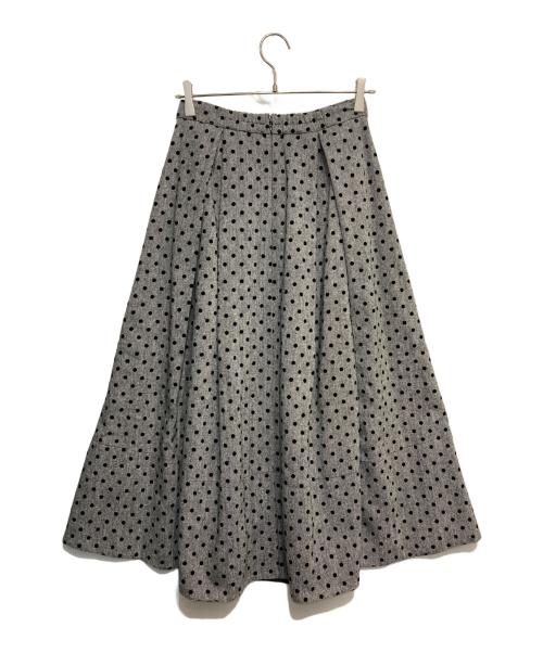 HER LIP TO（ハーリップトゥ）Her lip to (ハーリップトゥ) Tweed Flocked Dot Long Skirt グレー サイズ:Sの古着・服飾アイテム