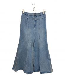 HER LIP TO（ハーリップトゥ）の古着「Mermaid Slit Denim Skirt」｜インディゴ