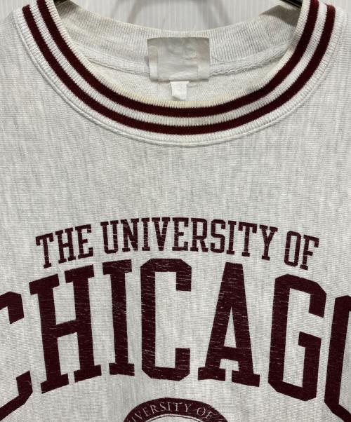 Champion REVERSE WEAVE（チャンピオン リバース ウィーブ）Champion REVERSE WEAVE (チャンピオン リバース ウィーブ) CHICAGOカレッジロゴプルオーバー ホワイト サイズ:Lの古着・服飾アイテム