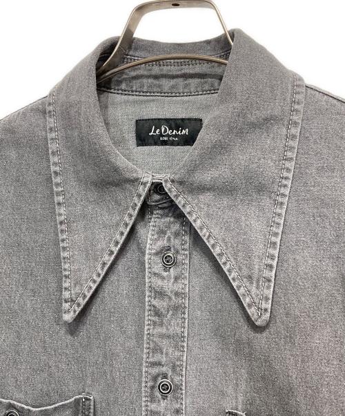 SLOBE IENA（スローブ イエナ）SLOBE IENA (スローブ イエナ) LE DENIMポイントカラーシャツ グレー サイズ:Fの古着・服飾アイテム