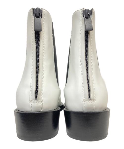 Le Talon（ル タロン）Le Talon (ル タロン) GRISEレザーEDGEポインテッドチェルシーショートブーツ ホワイト サイズ:Lの古着・服飾アイテム