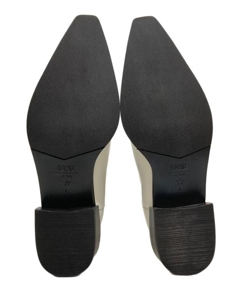 Le Talon（ル タロン）Le Talon (ル タロン) GRISEレザーEDGEポインテッドチェルシーショートブーツ ホワイト サイズ:Lの古着・服飾アイテム