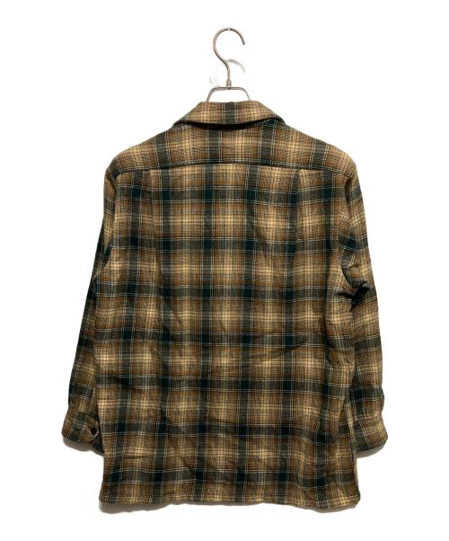 PENDLETON（ペンドルトン）PENDLETON (ペンドルトン) ロングスリーブシャツ ベージュ×グリーン サイズ:Mの古着・服飾アイテム