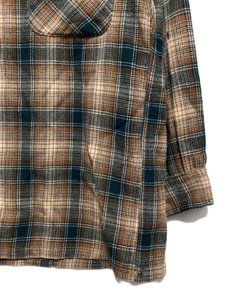 PENDLETON（ペンドルトン）PENDLETON (ペンドルトン) ロングスリーブシャツ ベージュ×グリーン サイズ:Mの古着・服飾アイテム