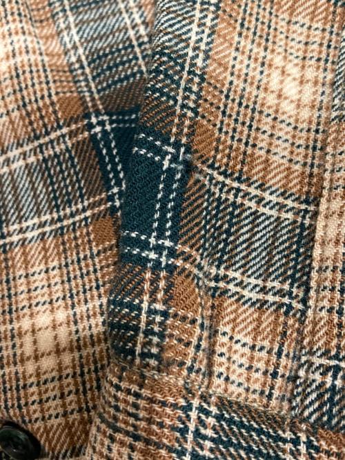 PENDLETON（ペンドルトン）PENDLETON (ペンドルトン) ロングスリーブシャツ ベージュ×グリーン サイズ:Mの古着・服飾アイテム