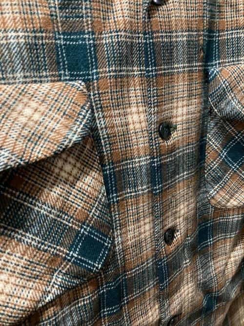 PENDLETON（ペンドルトン）PENDLETON (ペンドルトン) ロングスリーブシャツ ベージュ×グリーン サイズ:Mの古着・服飾アイテム