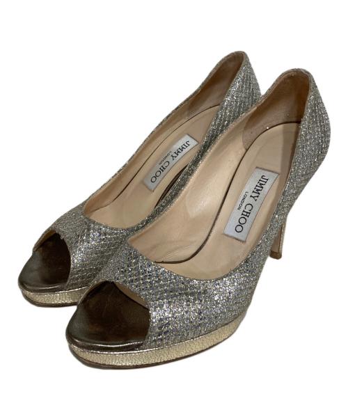 JIMMY CHOO（ジミーチュウ）JIMMY CHOO (ジミーチュウ) グリッターパンプス ゴールド サイズ:37　1/2の古着・服飾アイテム