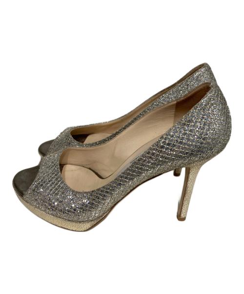JIMMY CHOO（ジミーチュウ）JIMMY CHOO (ジミーチュウ) グリッターパンプス ゴールド サイズ:37　1/2の古着・服飾アイテム