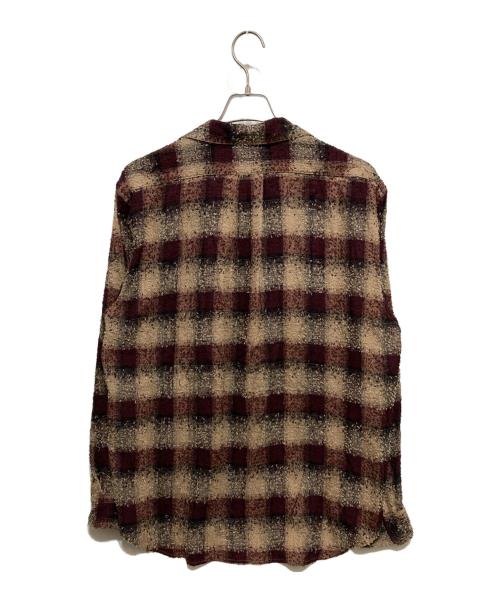 SUGARHILL（シュガーヒル）SUGARHILL (シュガーヒル) HAIRLY PLAID OPEN COLLOR SHIRTS エンジ×ベージュ サイズ:2の古着・服飾アイテム
