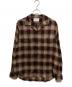 SUGARHILL（シュガーヒル）の古着「HAIRLY PLAID OPEN COLLOR SHIRTS」｜エンジ×ベージュ