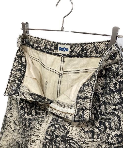 9090（9090）9090 (9090) Double Knee Ballon Denim Pants ブラック×アイボリー サイズ:Sの古着・服飾アイテム