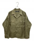 FRAMeWORKフレームワーク）の古着「モールスキンシャツジャケット」｜オリーブ