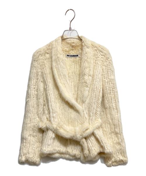JIL SANDER（ジルサンダー）JIL SANDER (ジルサンダー) ファーカーディガン アイボリー サイズ:34の古着・服飾アイテム