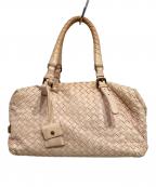 BOTTEGA VENETAボッテガベネタ）の古着「レザーミニボストンバッグ」｜ライトピンク