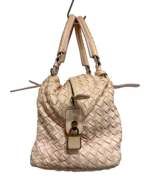 BOTTEGA VENETA（ボッテガベネタ）BOTTEGA VENETA (ボッテガベネタ) レザーミニボストンバッグ ライトピンクの古着・服飾アイテム