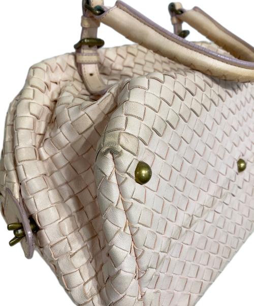 BOTTEGA VENETA（ボッテガベネタ）BOTTEGA VENETA (ボッテガベネタ) レザーミニボストンバッグ ライトピンクの古着・服飾アイテム